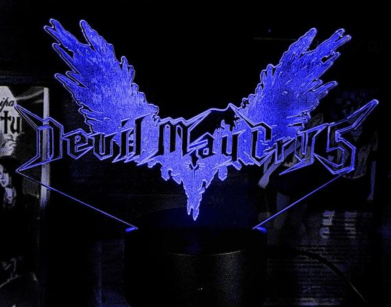 Акриловий світильник-нічник Devil May Cry синій tty-n001983