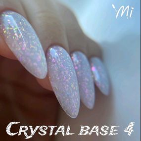 Crystal base Mi #4 (молочна база з різнокольоровими пластівцями юккі) 43мл (флакон)