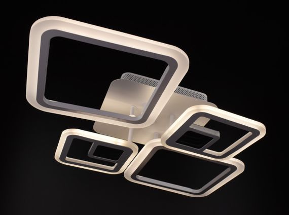 Люстра світлодіодна стельова LED світильник для квартири на стелю лед з пультом 26027 Білий 10х48х71 см. | Зображення 3