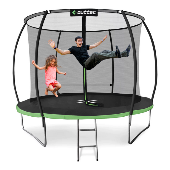 Батут Outtec Premium 12ft (374см) черно-зеленый с внутренней сеткой | Зображення 5