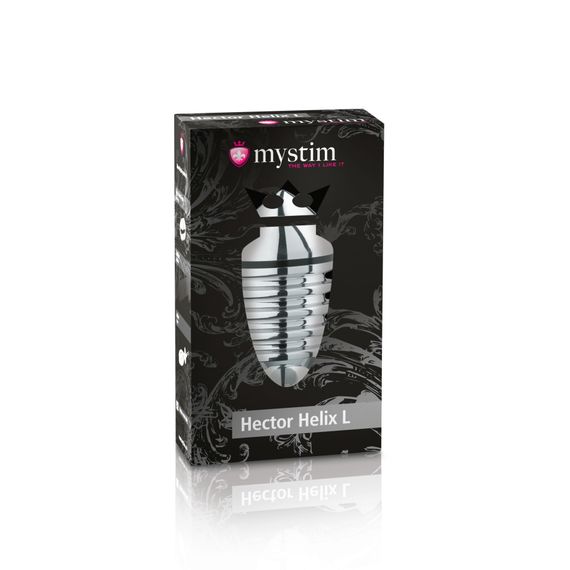 Металлическая анальная пробка Mystim Hector Helix L для электростимулятора, диаметр 5 см | Зображення 5