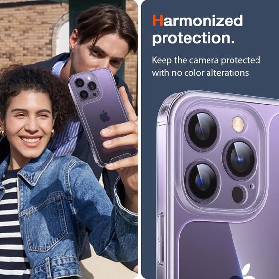 Чехол LK 3-в-1 для iPhone 14 Pro: защита экрана, объектива, противоударный, прозрачный | Зображення 5