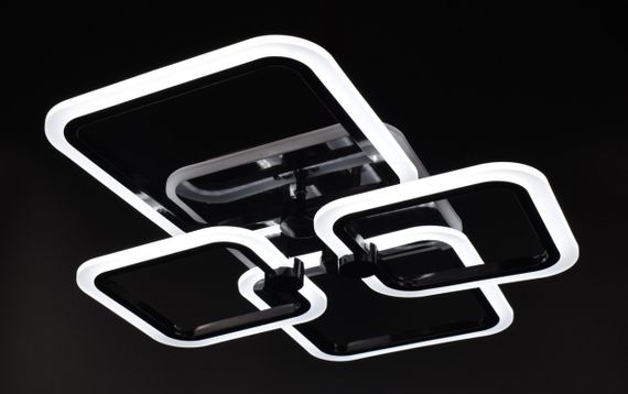 Люстра світлодіодна стельова LED світильник для квартири на стелю лед з пультом 26115 Чорний 11х48х60 см. | Зображення 1