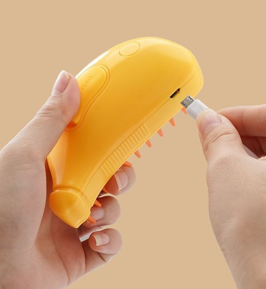 Парова щітка PET SPRAY BRUSH для вичісування вовни собак та котів з розпилювачем · USB зарядка | Зображення 3