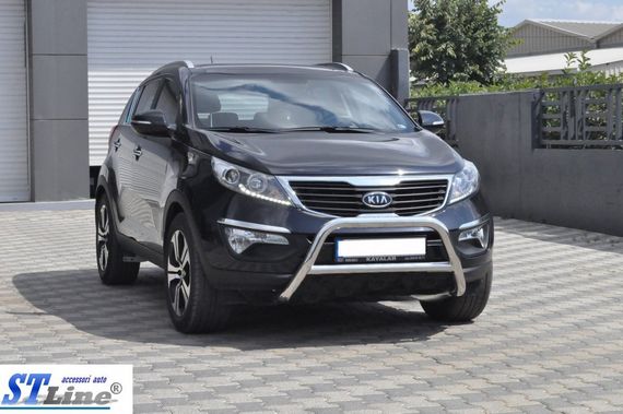 Кенгурятник WT006 (нерж.) для Kia Sportage 2010-2015 гг | Зображення 1