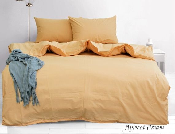 Комплект постільної білизни TAGtekstil ранфорс двоспальний 2-сп. Apricot Cream
