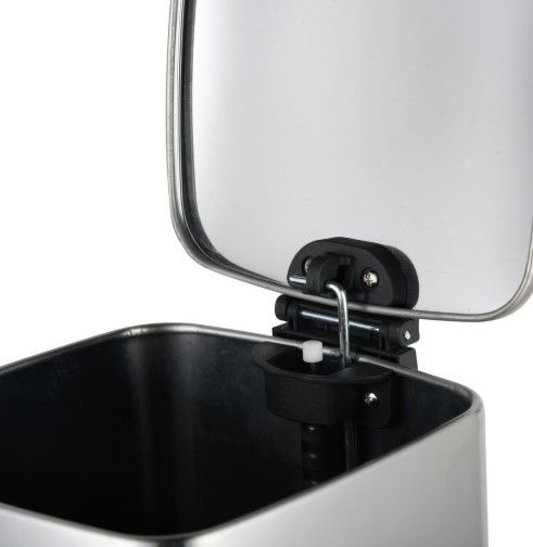 Відро для сміття Zerix Kubix-TC0106 SS Color з плавним закриттям, квадратне, 6 л, нержавійка (ZX5889) | Зображення 3