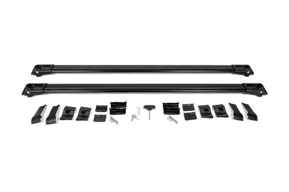 Перемички на рейлінги під ключ (2 шт) Чорний для Renault Scenic/Grand 2009-2016 рр