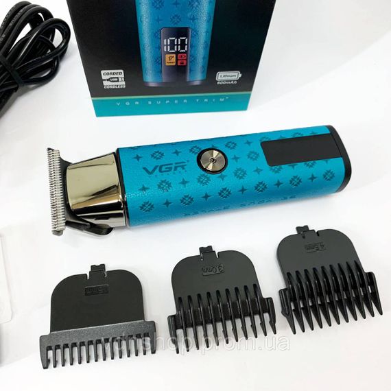 Машинка для стрижки волосся з мотором VGR, Машинка-тример для стрижки бездротова Тример скронь KM-48 | Зображення 9