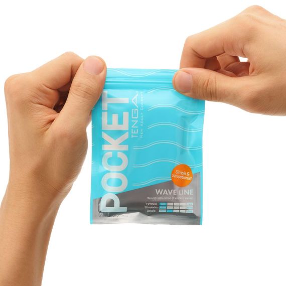 Мастурбатор TENGA Pocket Wave Line Sex Aura | Зображення 4