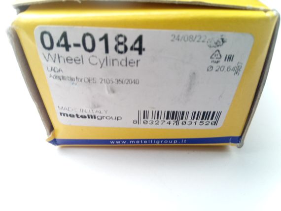 Циліндр задній гальмівний ВАЗ 2105-08, Metelli (04-0184) (2105-3502040) | Зображення 2
