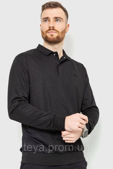 Поло чоловіче з довгим рукавом колір чорний розмір XXL FA_006865 | Зображення 2