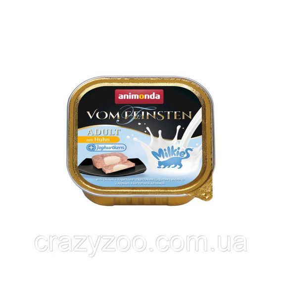 Влажный корм для котов Animonda Vom Feinsten Adult with Chicken + Yoghurt centre с курицей и йогуртовым | Зображення 1