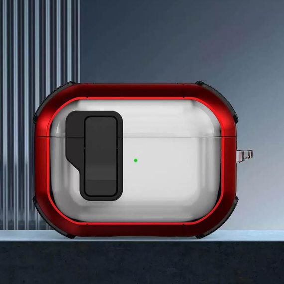 Футляр протиударний Locking Button для навушників Airpods Pro 3 Red | Зображення 1