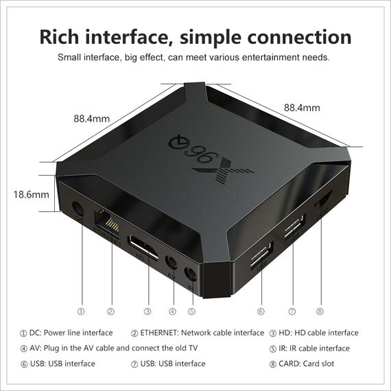 Медіаплеєр X96Q Android TV Box (2GB RAM + 16 GB ROM, 4K UHD, Wi-Fi) | Зображення 6