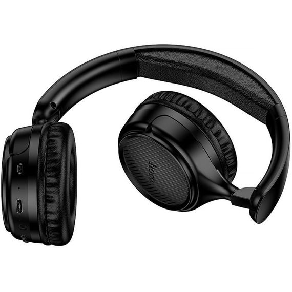 Накладные беспроводные наушники Hoco W66 Wave Black | Зображення 2