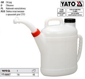 Лійка з віком YATO Польща пластик V=10 літрів YT-06987