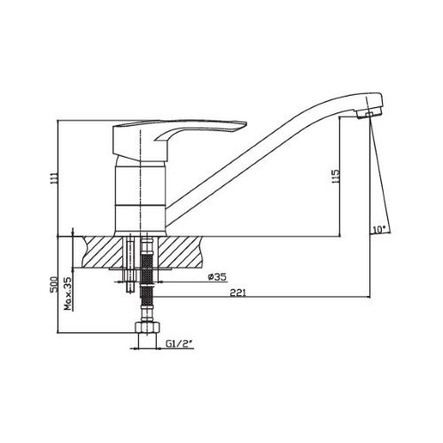 Змішувач для кухні Haiba HANSBERG 004 білий HB0182 | Зображення 1