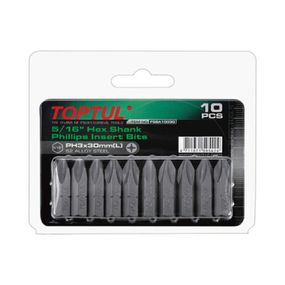 Набор бит Toptul 5/16&quot; L30мм PH2 10шт. (FSBA1002G)