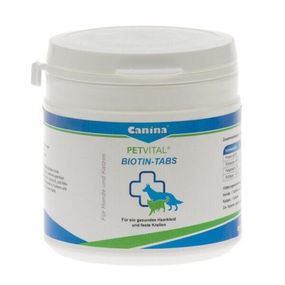 Вітаміни Canina Petvital Biotin Tabs для здоров'я вовни у собак та котів 100 гр