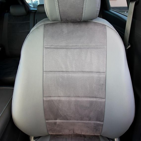 Чохли на сидіння з екошкіри та антари Nissan Qashqai + 2 1 поколение 2010-2014 EMC-Elegant | Зображення 2