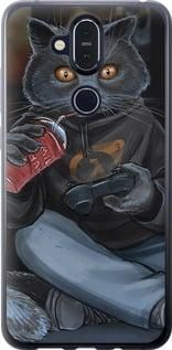 Чохол на Nokia 8.1 gamer cat із силікону FCh_033283