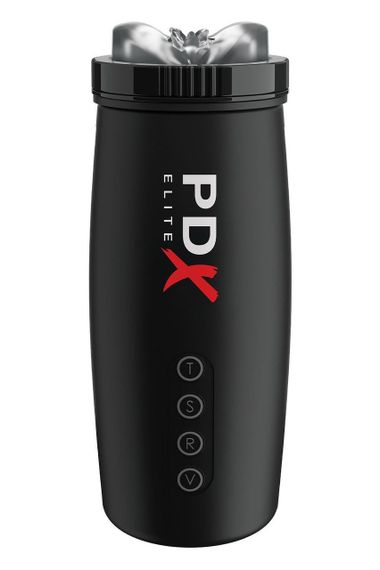 Мастурбатор Pipedream PDX Elite с вибрацией и всасыванием, черный, 22 см Sex Aura | Зображення 2