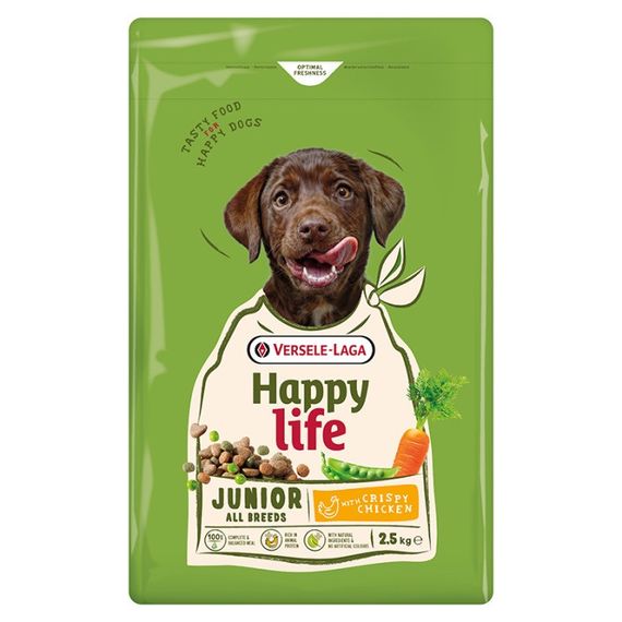 Сухий корм для цуценят з куркою Happy Life Junior with Chicken 2.5 кг