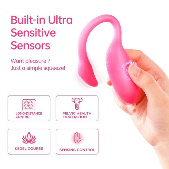 Смарт-виброяйцо Magic Motion Flamingo Max Pink со стимулятором клитора sexstyle | Зображення 5