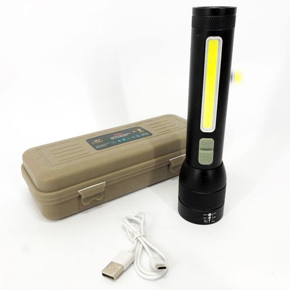 Тактичні ліхтарі COBA CB-C22-P90+COB, Довговічний світлодіодний ліхтар, Ліхтар HI-991 ручний потужний | Зображення 1