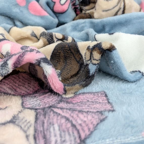 Плед фліс Солодкі мопси 150x200 см Love You | Зображення 6