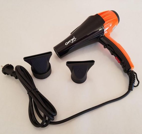 Фен професійний для волосся з насадкою GEMEI GM1751 2200 Вт чорний (LP-91045) | Зображення 3