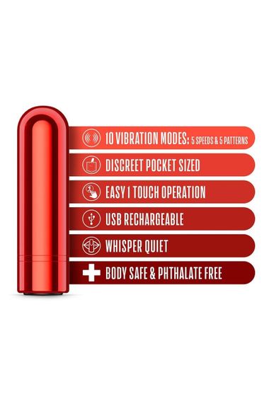 Перезаряжаемая мини-пуля Blush Kool Vibes Cherry красная Sex Aura | Зображення 3