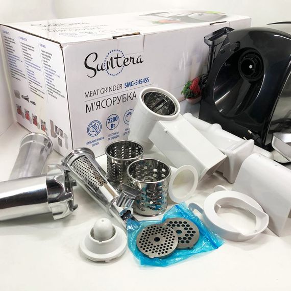 М'ясорубка електричний метал Suntera SMG-5454SS | М'ясорубка професійна UT-110 для шатківниці