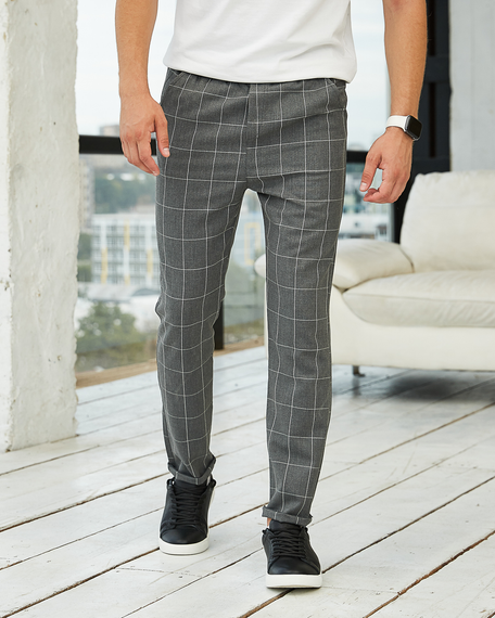 Штани сірий квадрат сірий S | Зображення 1