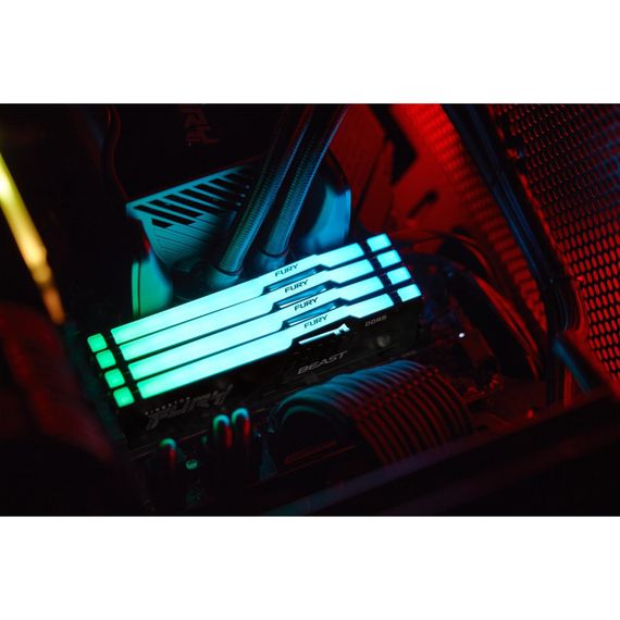Модуль пам'яті для комп'ютера DDR5 32GB 5200 MHz Beast RGB Kingston Fury (ex.HyperX) (KF552C40BBA-32) | Зображення 8