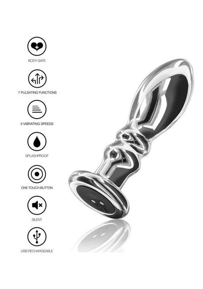 Вібратор анальний Toy Joy Buttocks The Slider сріблястий, L sexstyle | Зображення 2