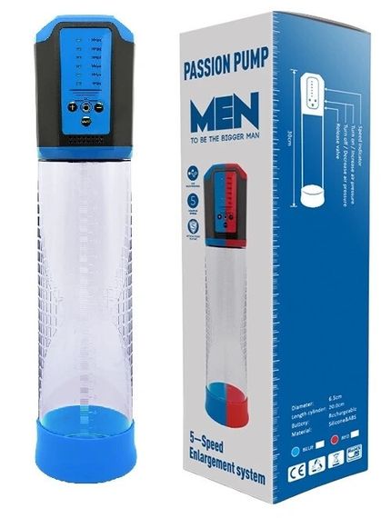 Вакуумна помпа для чоловіків CANWIN Passion Pump P638AU, електрична, 5 режимів Sex Aura