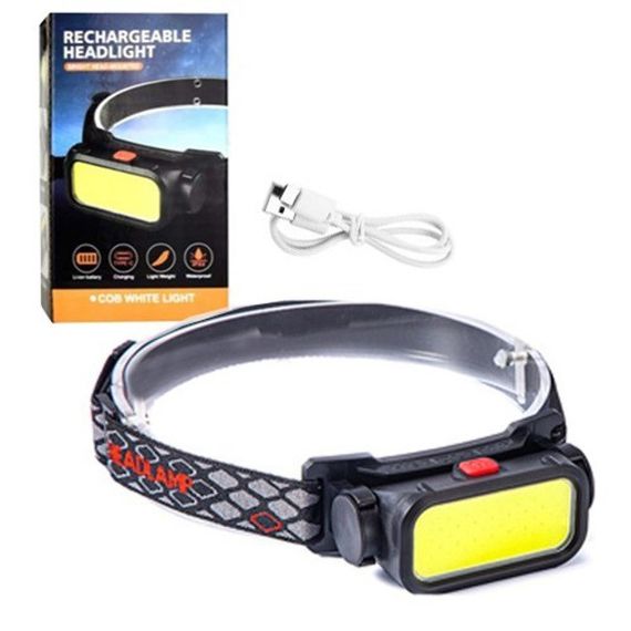 Ліхтар налобний BL-008+COB (white+red), червоне світло, водозахист, LK-745 вбудований акумулятор | Зображення 5