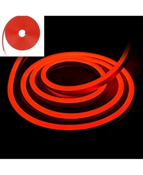 Неоновая гибкая лента LED Neon Flex 0719 силиконовая герметичная 12V-220V, 5 м Красный | Зображення 1
