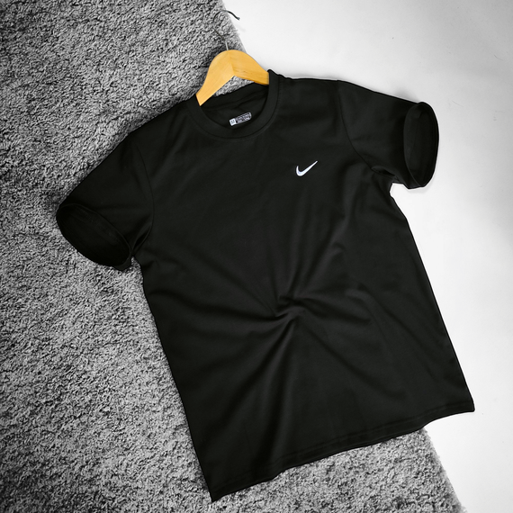 Чоловічий комплект Nike штани + футболка чорний (лого вишивка) | Зображення 4