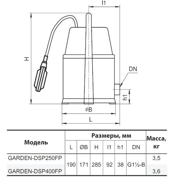 Дренажний насос NPO GARDEN-DSP400FP | Зображення 2
