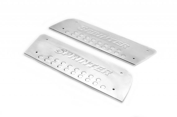 Накладки на внутренние пороги OmsaLine (нерж.) 3 шт, OmsaLine - Итальянская нержавейка для Mercedes Sprinter 2006-2018 гг