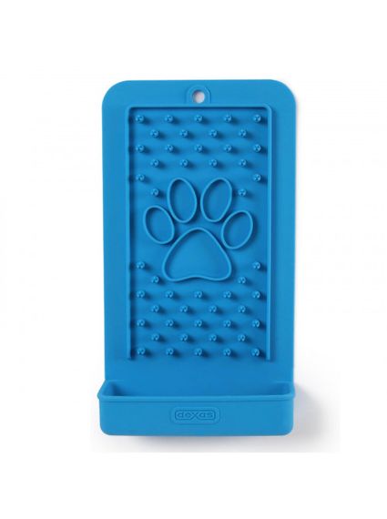Килимок силіконовий для ласощів і лизання вертикальний Dexas Snack Distract - Silicone Licking Mat, блакитний