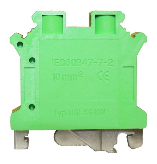 Клемма "PE" КНГз-UK-USLKG-10 61А 0.5-10мм2 винтовая желто-зеленая DIN-рейка без маркера Ny95505502 | Зображення 2