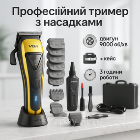 Набір для стрижки з зарядкою VGR V-015, Чоловічий набір для стрижки волосся акумуляторний SR-27