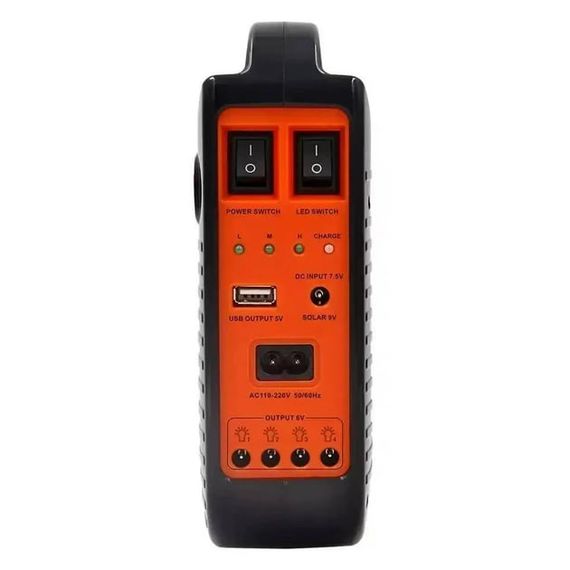 Ліхтар на сонячній батареї PowerBank EP-391BT - радіо-bluetooth 9V 3W + 3 лампочки XPRO Чорний (MER-15356_1162) | Зображення 3