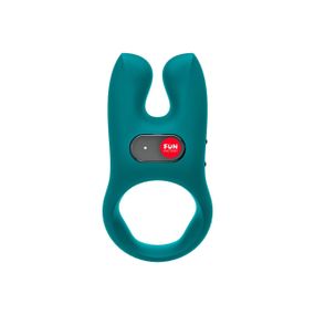 Ерекційне віброкільце з подвійною стимуляцією клітора Fun Factory NŌS deep sea blue, 2 мотори sexstyle