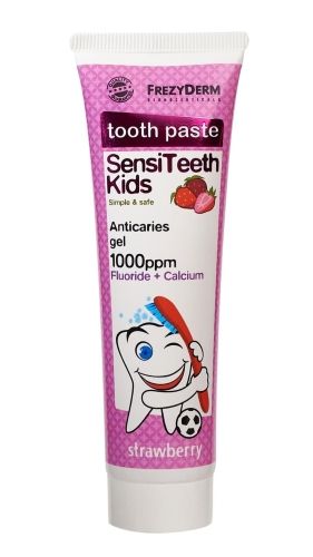 Дитяча зубна паста FREZYDERM SENSITEETH KIDS TOOTH PASTE 1000 ppm, 50 мл.