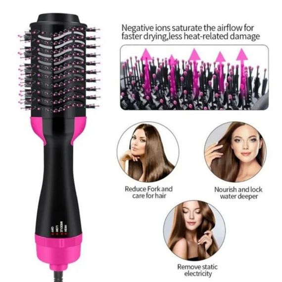Фен брашинг One step Hair Dryer 1000 Вт | Фен гребінець 3в1 | Фен гребінець для укладання волосся Фен щітка one step Фен гребінець AC-595 для волосся | Зображення 5